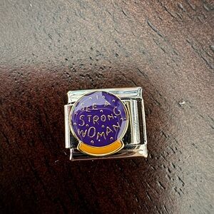 See a Strong Woman Italian Charm – 9mm Purple Empowerment Link